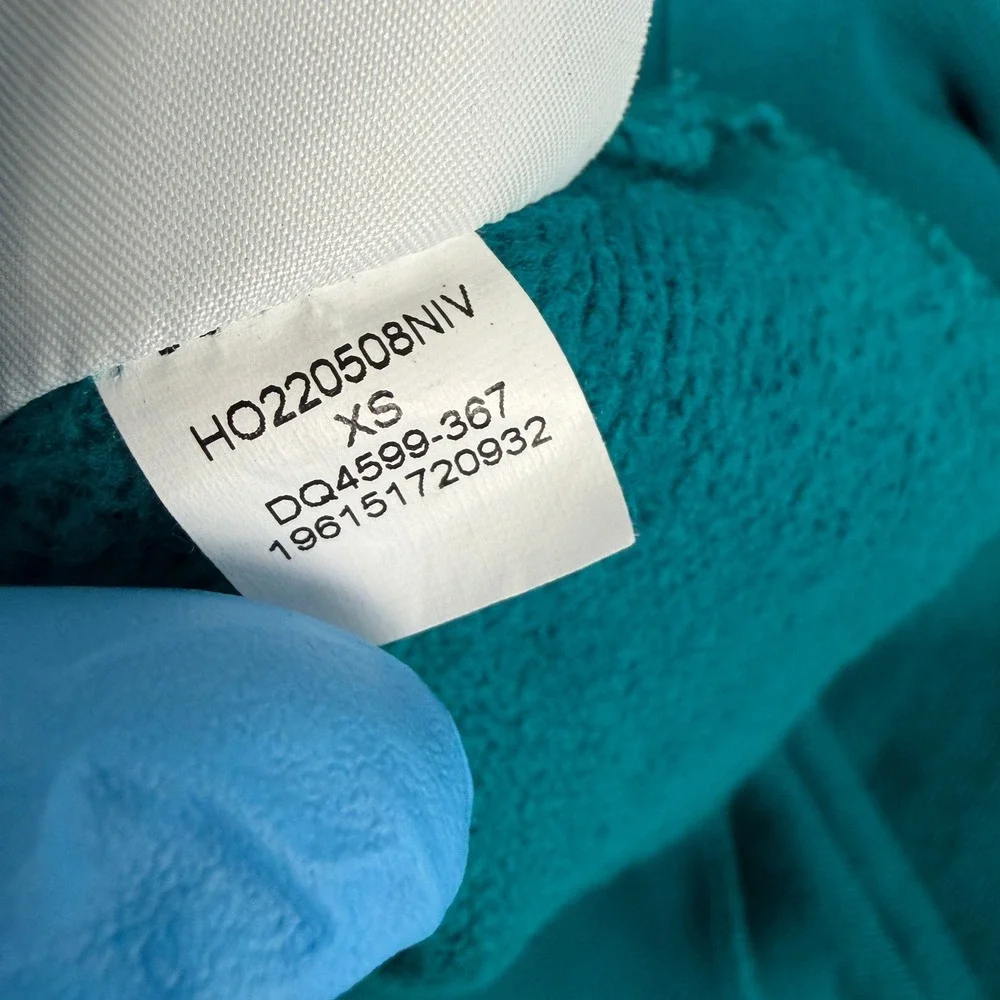 Jordan Flight Essentials Sweatshirt Men XS Teal Crewneck Pullover Jumpman Fleece